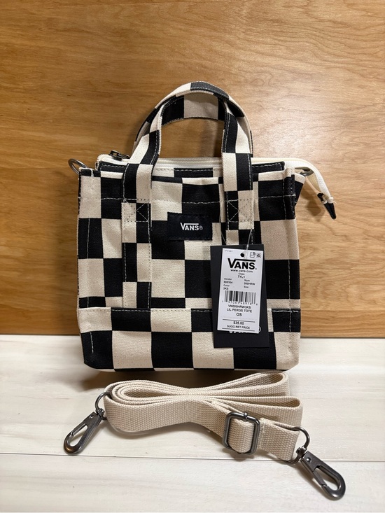 Vans Handbags - Vans Checkerboard Lil Pergs Tote Bag in Black & Cream checkers